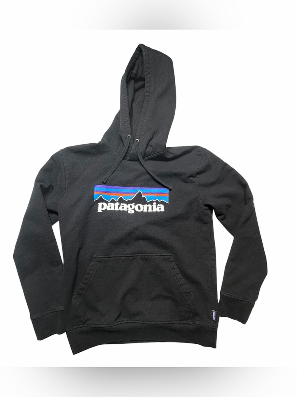 Patagonia Logo Uprisal Hoodie Black Regular Fit Pullover Men's Size Small